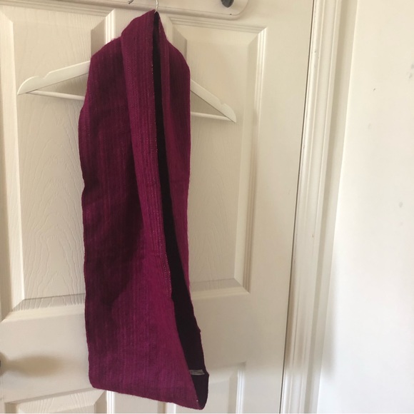 Magenta Wool Infinity Scarf - Picture 2 of 7
